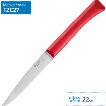 Нож столовый OPINEL N°125 , полимерная ручка, нерж, сталь, красный. 001902 Нож столовый OPINEL N°125 , полимерная ручка, нерж, сталь, красный. 001902